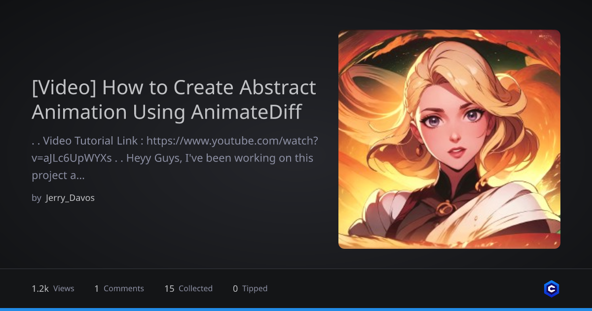 [Video] How to Create Abstract Animation Using AnimateDiff | Civitai